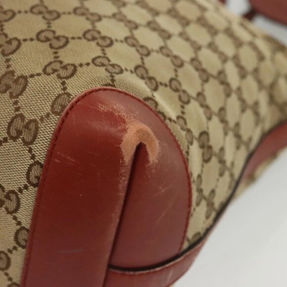GUCCI GG Canvas Tote Bag Beige Gold 247209 Auth ep10749 - Picture 5 of 16